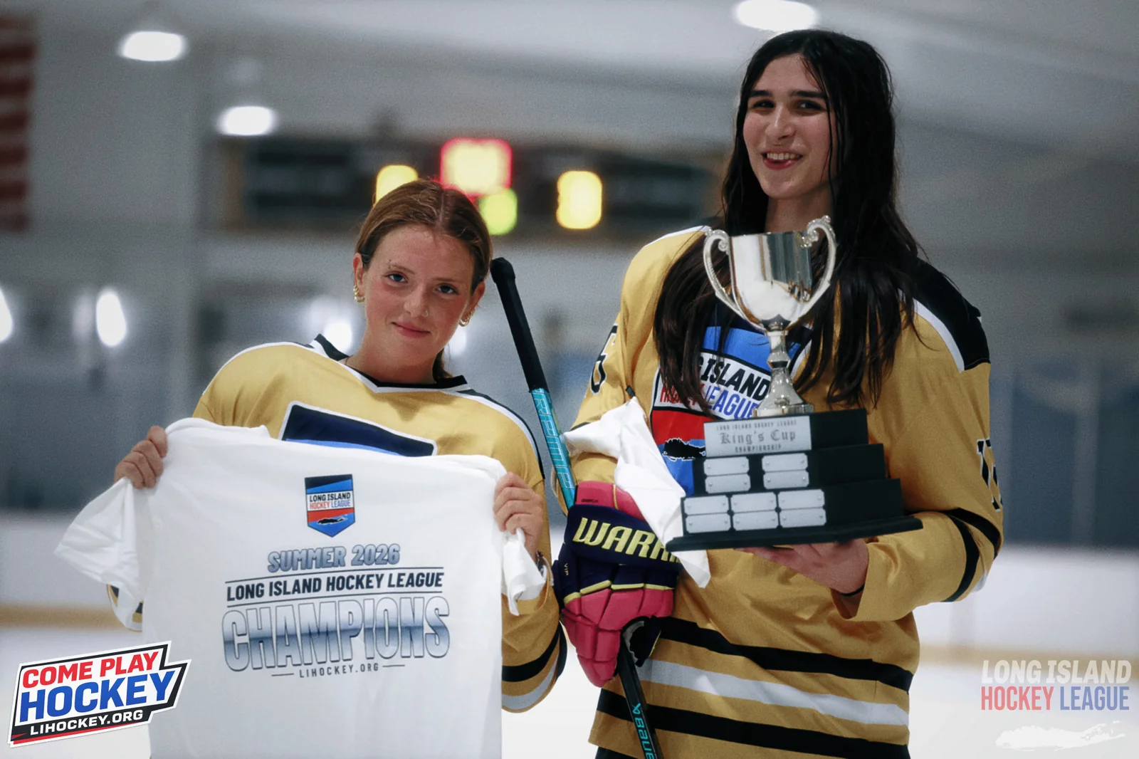 Golden Company teammates with the King’s Cup and a championship shirt.
